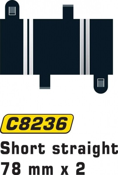 Scalextric Skinner - Short Straight - 87 Mm - 2 Stk - C8236