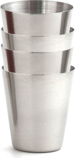 Shotglas I Læderetui - 4 Stk - Kikkerland