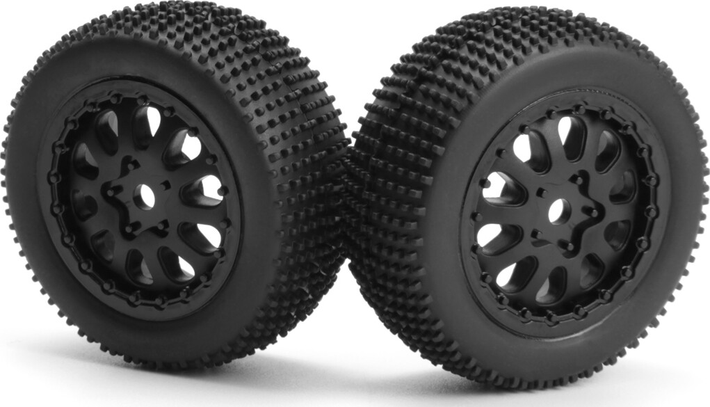 Sidepin Sc Wheeltyre Set Blackfrontrear - Mv151534 - Maverick Rc