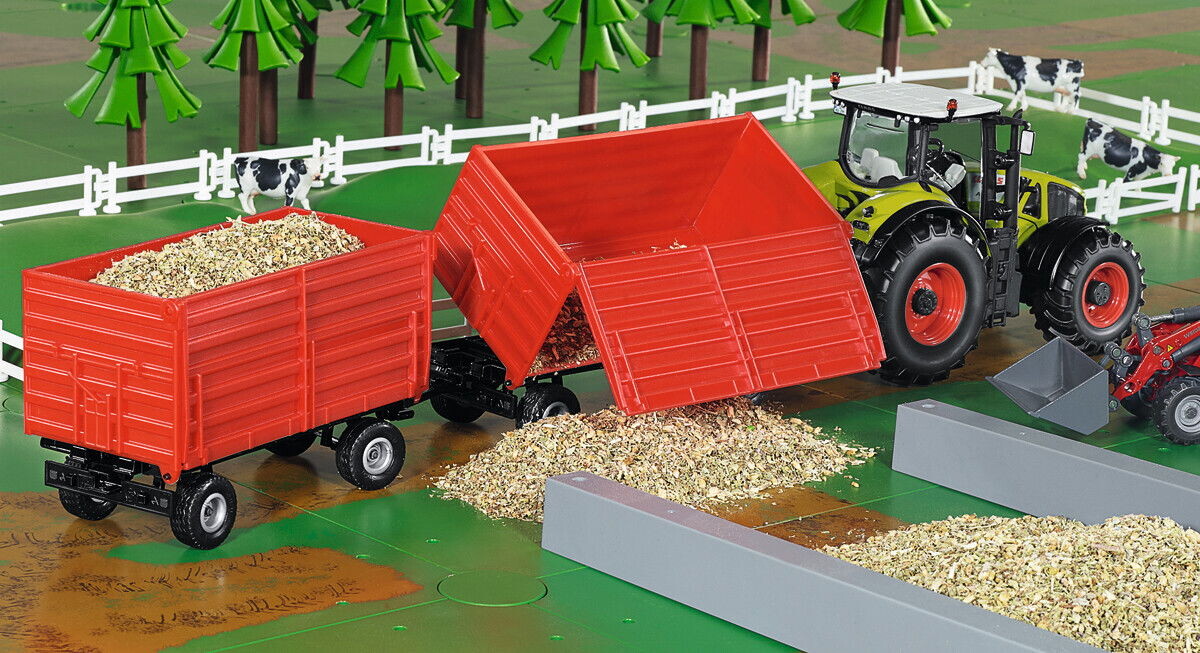 Siku 2898 - Trailer Med 4 Hjul Til Legetøjstraktor - Farmer - 1 32