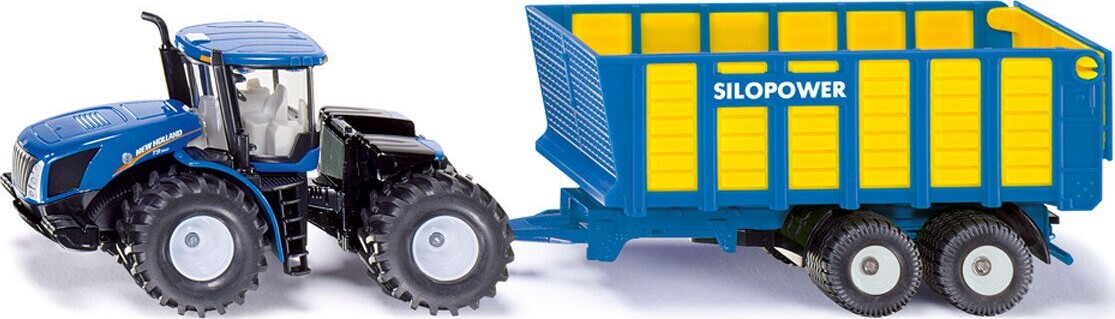 Siku 1947 - New Holland T9560 Legetøjstraktor Med Vogn - 1 50
