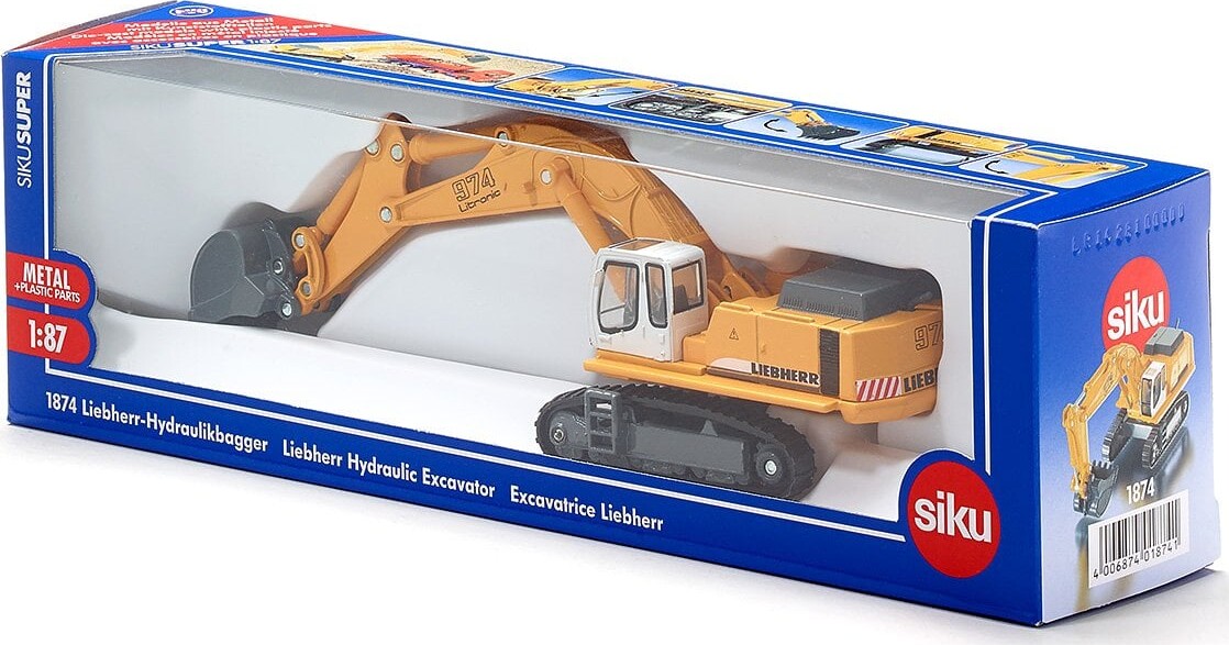Siku - Liebherr Hydraulisk Gravemaskine Legetøj - 1 87 - 1874