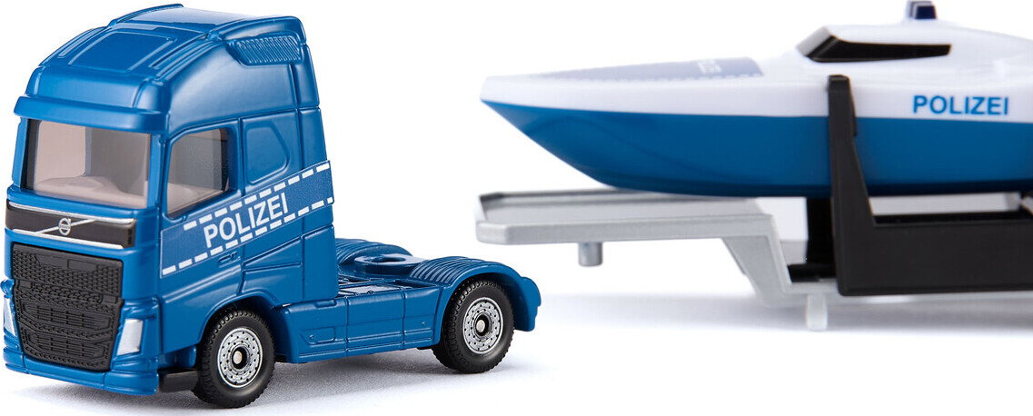 Siku 1 87 Volvo Lastbil Med Politibåd