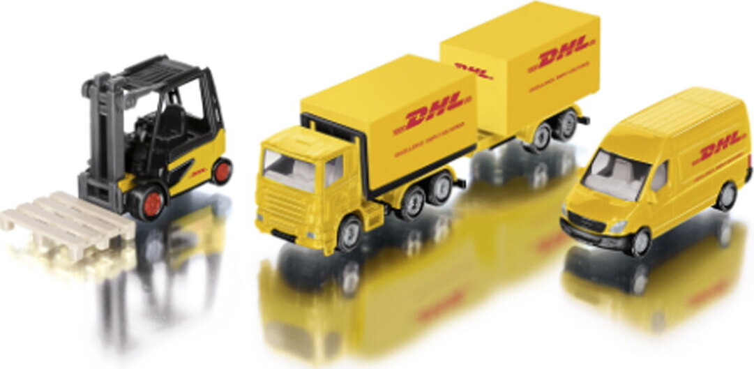 Siku 6324 - Dhl Fragt Legetøjsbiler Sæt - Siku Super - 1 87