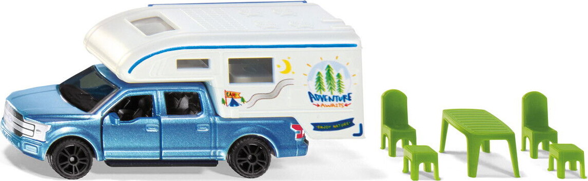 Siku 1693 - Ford F150 Pick-Up Camper Legetøjsbil - 1 50