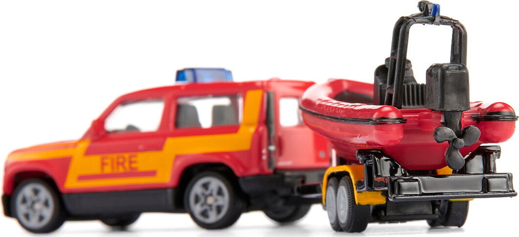 Siku 1608 - Land Rover Defender Legetøjsbil Med Båd - 1 50