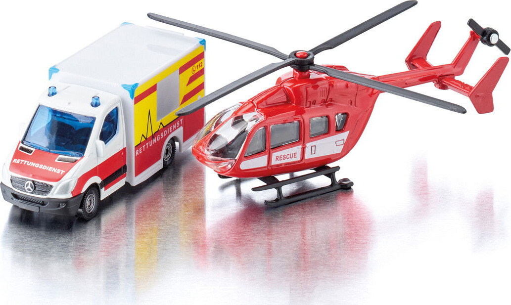 Siku - Mercedes-Benz Redningsvogn Helikopter