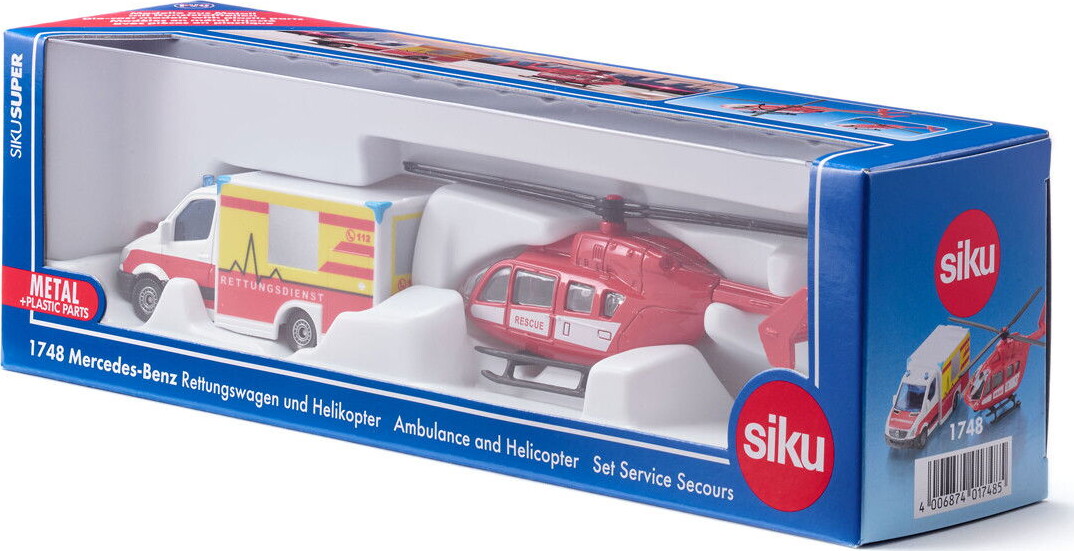 Siku - Mercedes-Benz Redningsvogn Helikopter