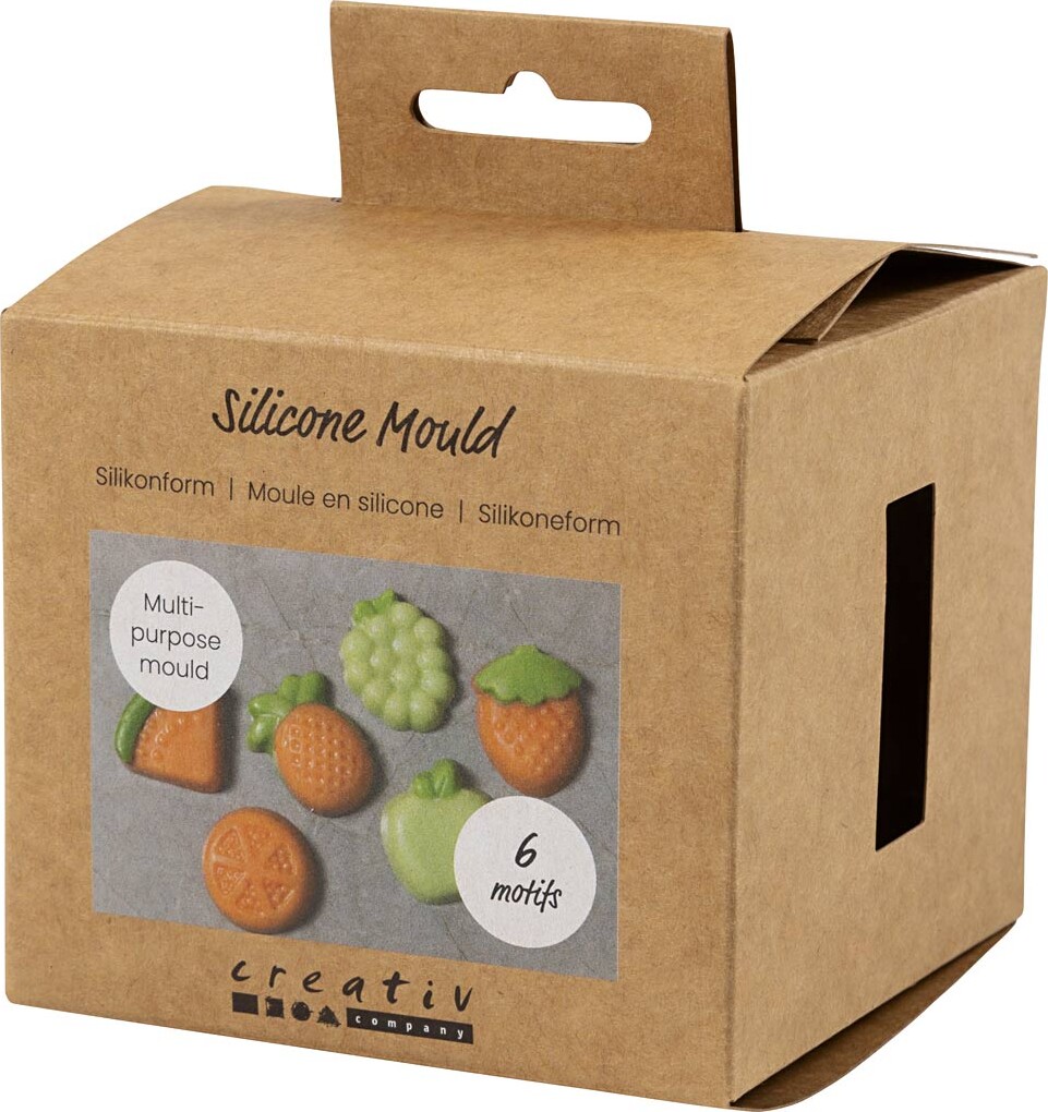 Silikoneform - Frugt - H 1 8 Cm - L 4 5-6 Cm - 6Stk