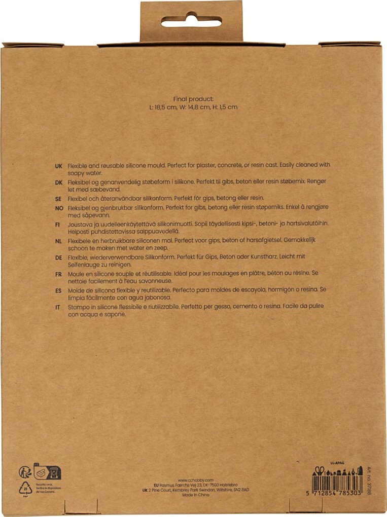 Silikoneform - Gingko Blad - H 1 5 Cm - L 18 5 Cm - B 14 8 Cm - 1 Stk