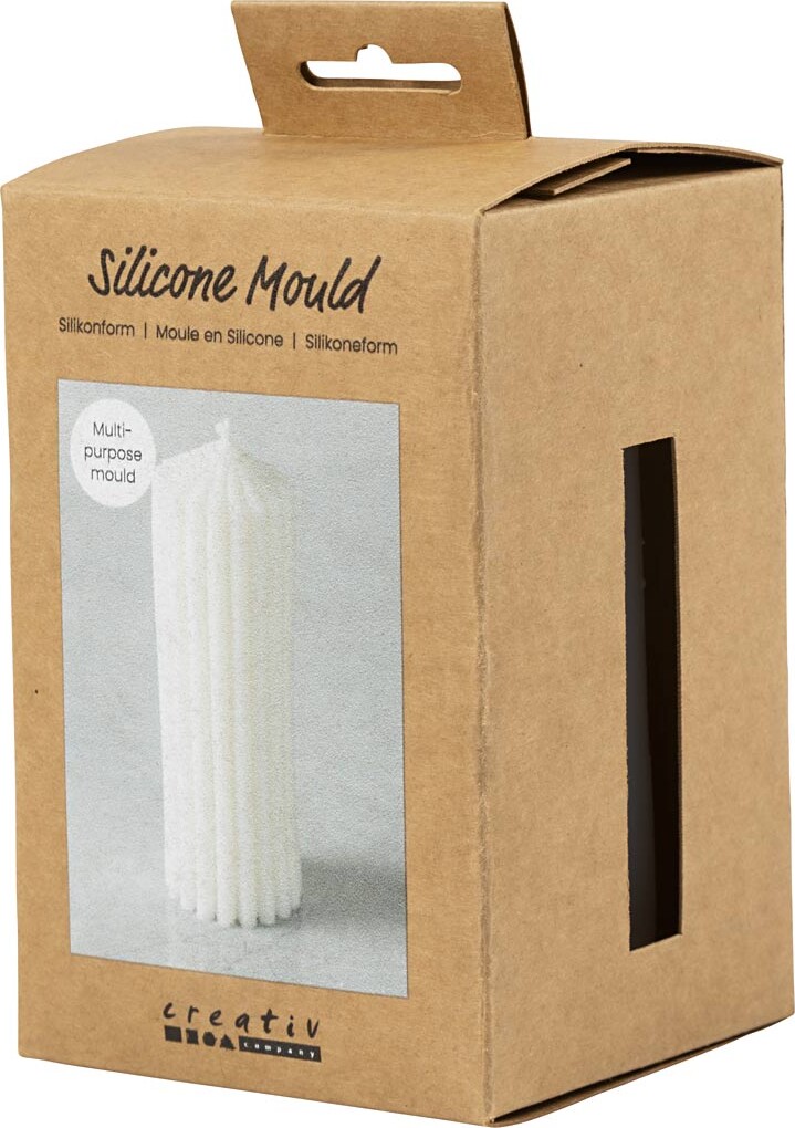 Silikoneform Til Lys Og Andet - Rillet Cylinder
