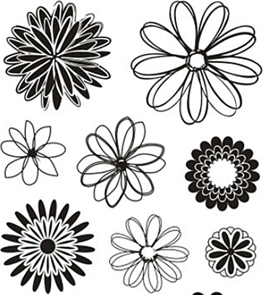 Silikone Stempler - Blomster - 11X15 5 Cm