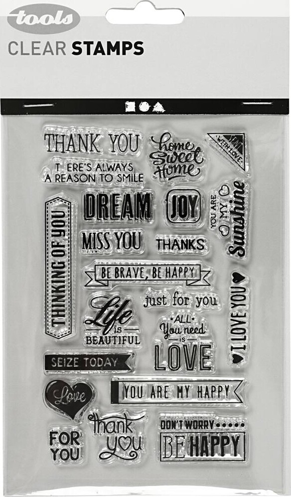 Silikone Stempler - Engelske Ord - 11X15 5 Cm