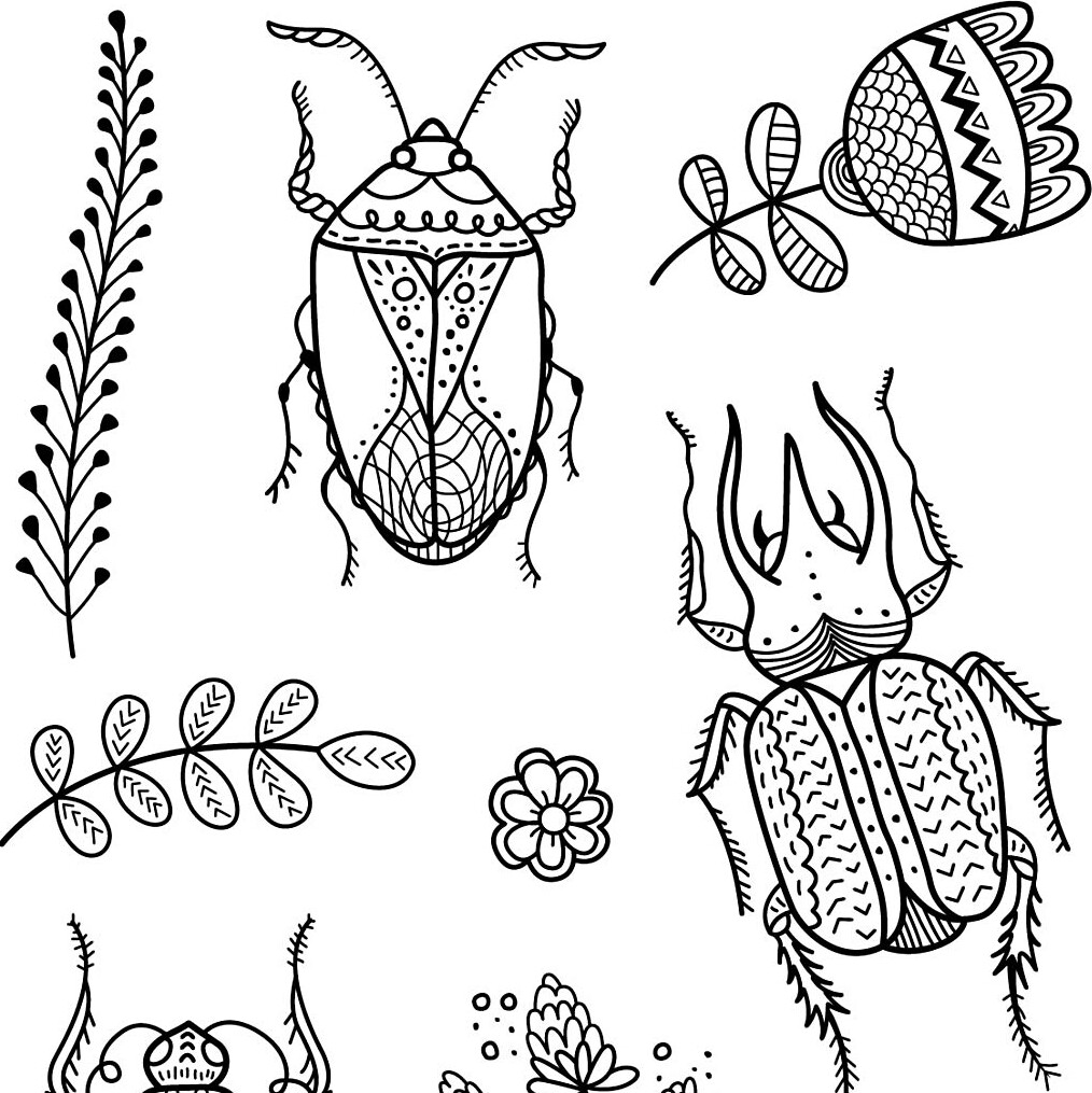 Silikone Stempler - Insekter - 11X15 5 Cm
