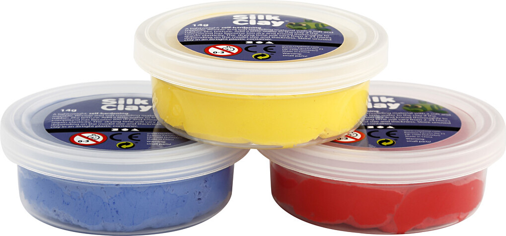 Silk Clay - 3 Farver - Modellervoks Sæt - 3X14 G