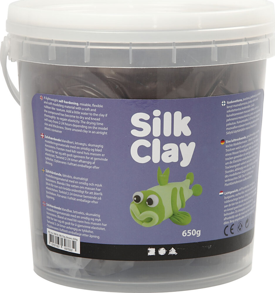 Silk Clay - Brun - Modellervoks I Spand - 650 G
