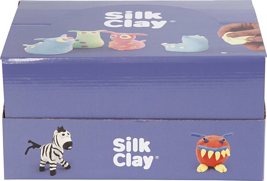 Silk Clay - Neonfarver - Standardfarver - 12 Sæt