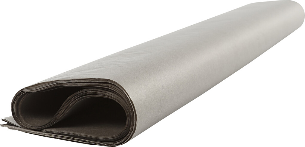 Silkepapir - 50X70 Cm - 14 G - Mørk Grå - 25 Ark