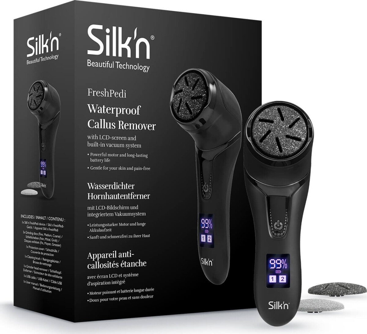 Silk N - Freshpedi Elektrisk Fodfil Sort Fp1Pe1Z001