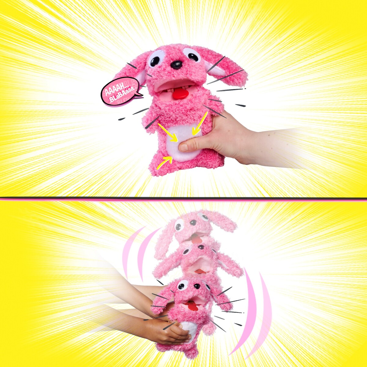 Screamerz - Kanin - Interaktiv Bamse - Lyserød - 30 Cm - Simba