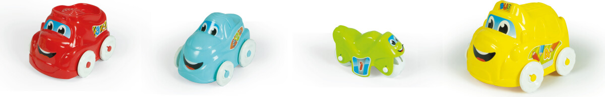 Clementoni - 2-I-1 Biler Og Stableklodser - Fun Vehicles