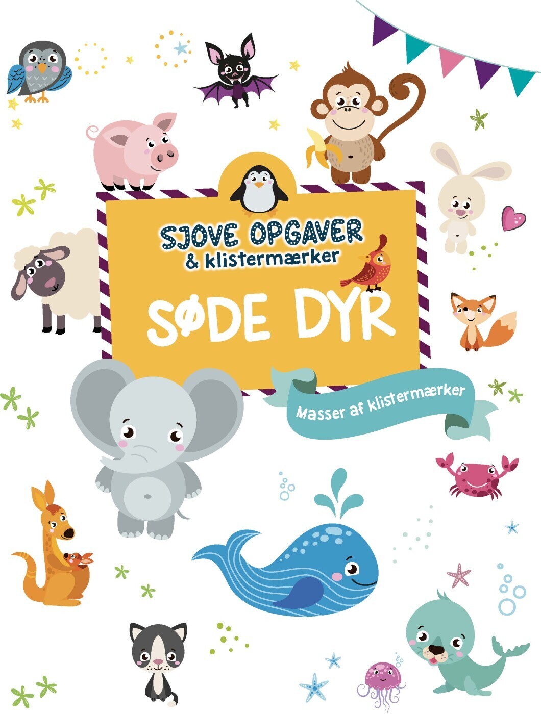 Sjove Opgaver Klistermærker Søde Dyr