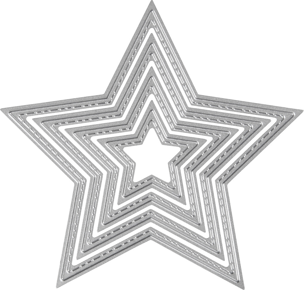Præge- Og Skæreskabelon - Stjerner - Ø 3 5-11 5 Cm