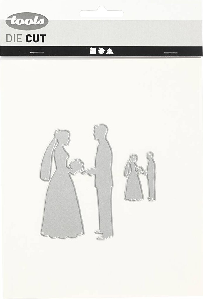 Skæreskabelon - Brudepar - Str 52X81 23X35 Mm