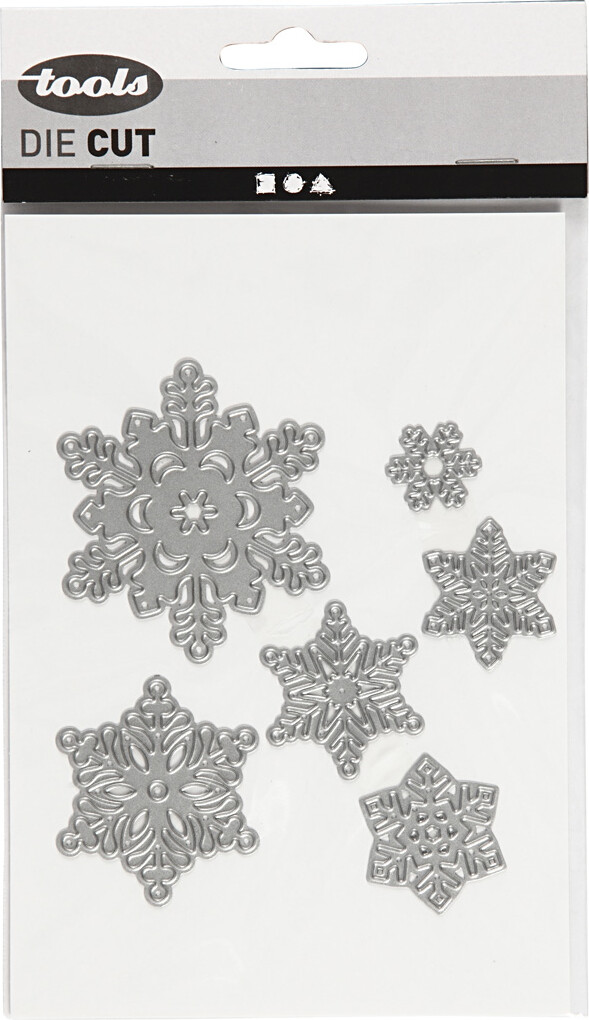 Skæreskabelon - Snefnug - Ø 2-6 Cm