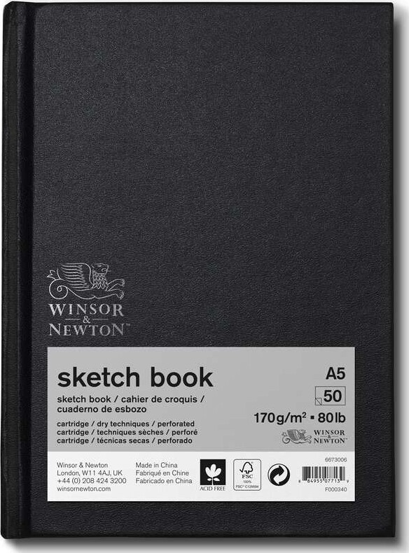 Winsor Newton - Skitsebog - Sketchbook A5 170G - 50 Sider