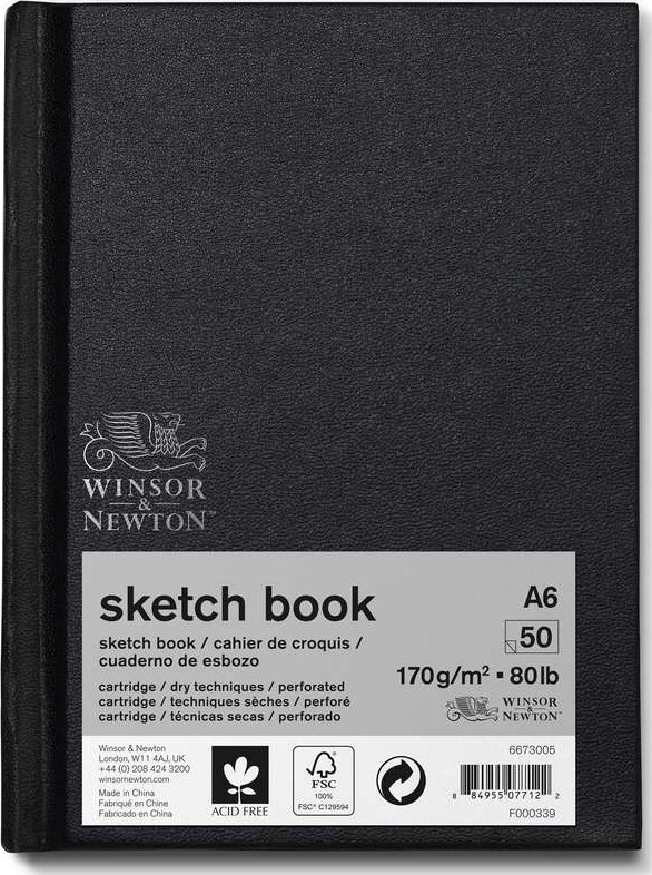 Winsor Newton - Skitsebog - Sketchbook A6 170G - 50 Sider