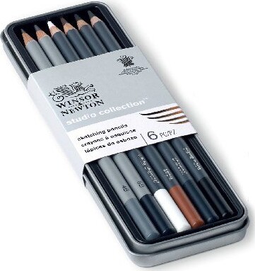 Skitseblyanter - 6 Stk - Studio Collection - Winsor Newton