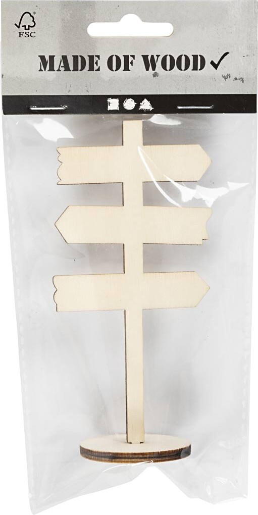 Skilt På Fod - H 12 Cm - B 6 Cm - 1 Stk