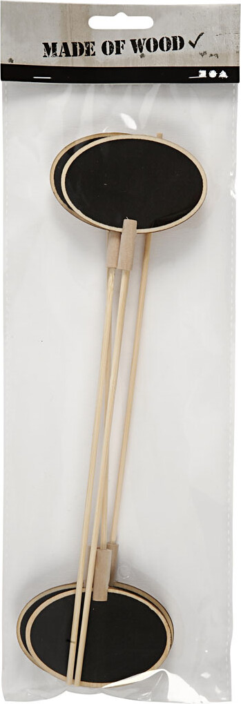 Skilt På Pind - Str 7 3X5 Cm - Tykkelse 3 Mm - 5 Stk