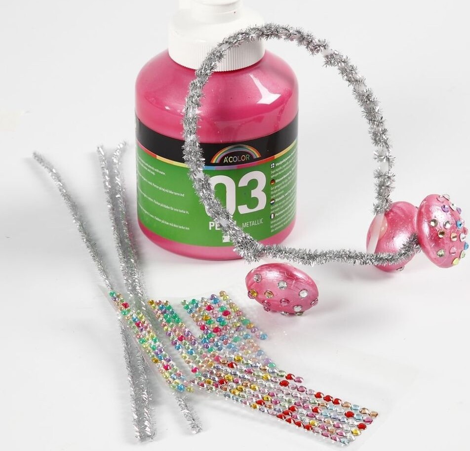 A-Color - Skole Akrylmaling - Metallic Sæt - 15X500 Ml