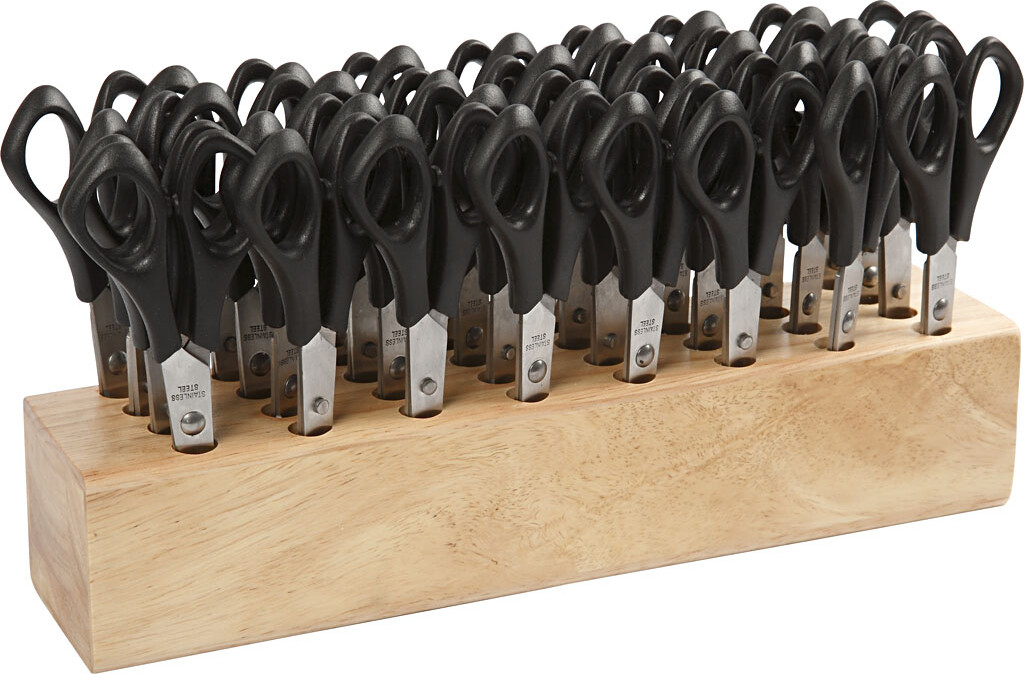 Skolesakse Med Holder - Højre Og Venstre - L 14 Cm - Rund