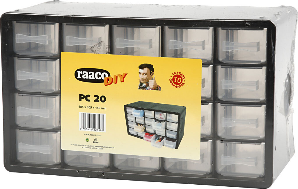 Raaco - Nr Pc 20 Skuffereol - 18 4X30 5X14 9 Cm