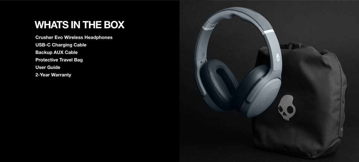 Skullcandy - Crusher Evo Over-Ear Trådløs - Sort