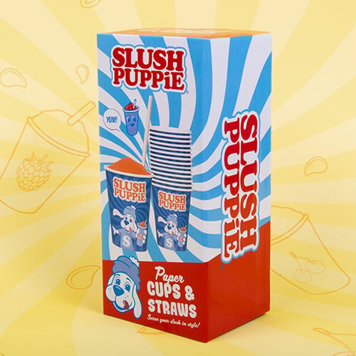 Slush Puppie Paper Cups X 20 Straws