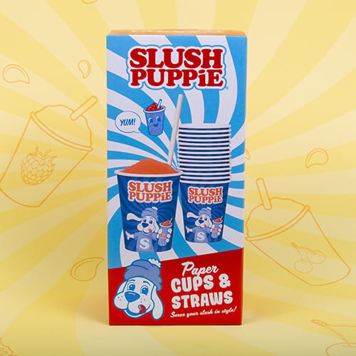 Slush Puppie Paper Cups X 20 Straws