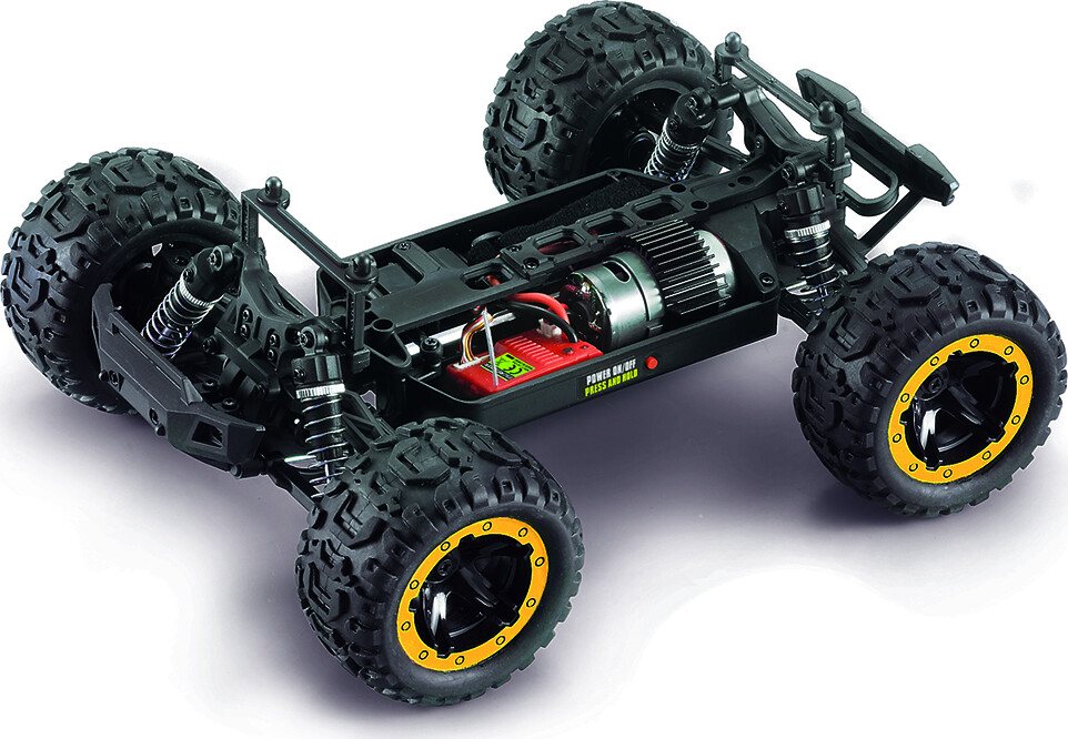 Blackzon - Rc Monster Truck Bil - Slyder Mt 116 4Wd - Gul