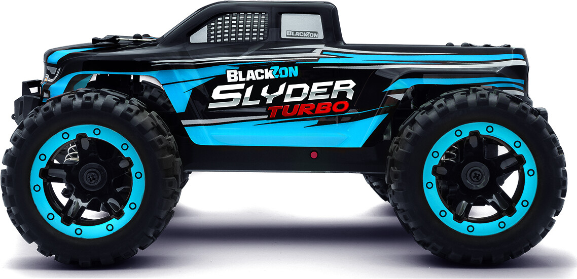 Blackzon - Rc Monster Truck Bil - Slyder Mt Turbo 116 4Wd 2S - Blå