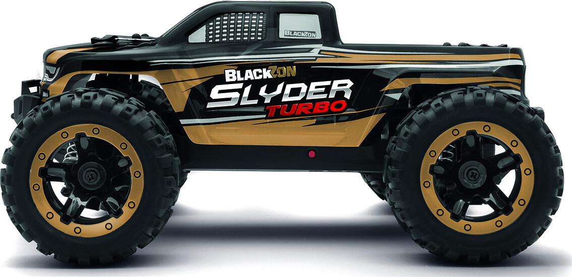 Blackzon - Rc Monster Truck Bil - Slyder Mt Turbo 116 4Wd 2S - Gul