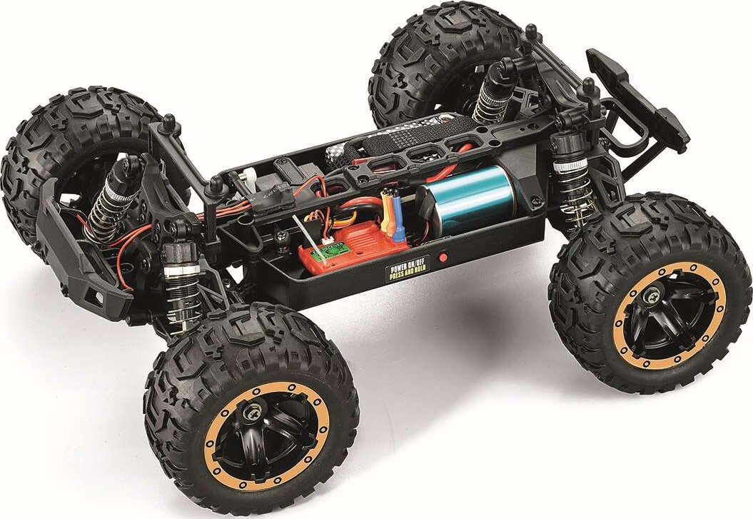 Blackzon - Rc Monster Truck Bil - Slyder Mt Turbo 116 4Wd 2S - Gul