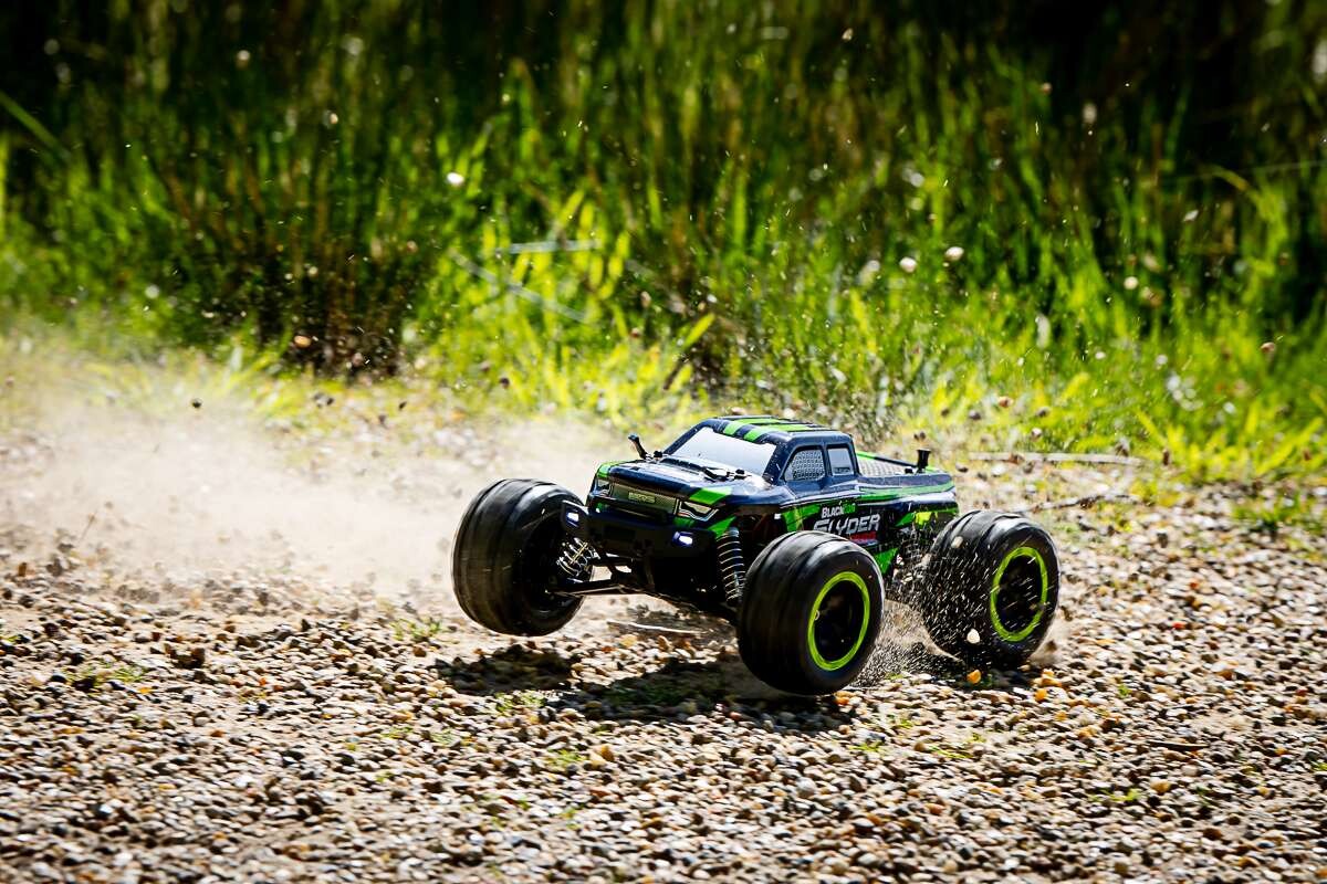 Blackzon - Rc Monster Truck Bil - Slyder Mt Turbo 116 4Wd 2S - Grøn
