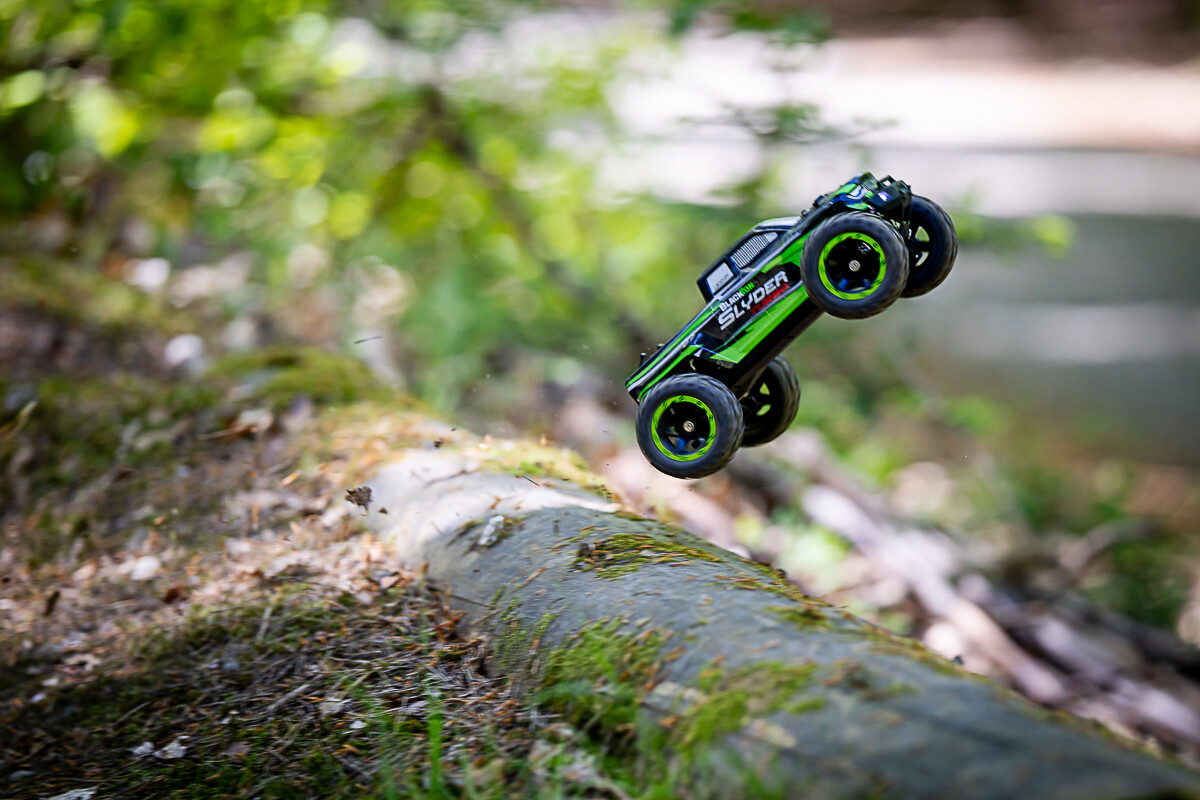 Blackzon - Rc Monster Truck Bil - Slyder Mt Turbo 116 4Wd 2S - Grøn