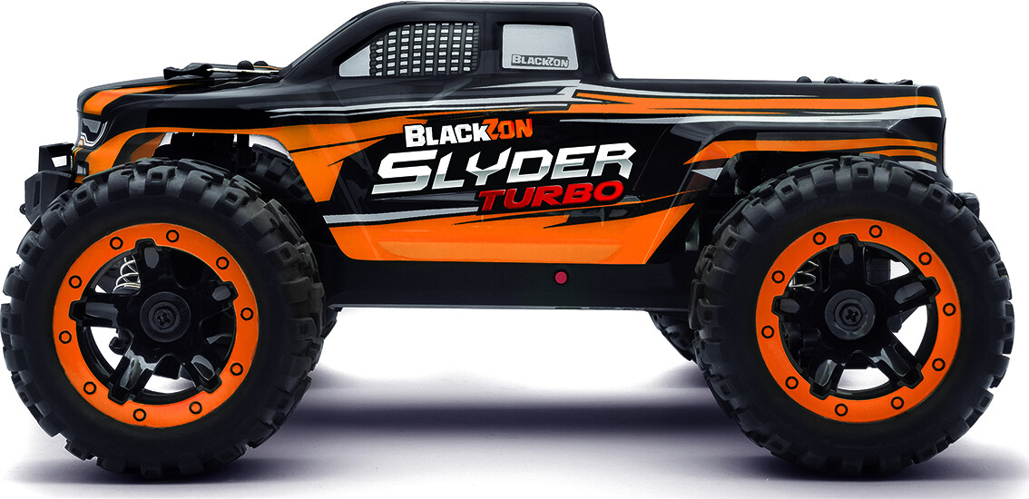 Blackzon - Rc Monster Truck Bil - Slyder Mt Turbo 116 4Wd 2S - Orange