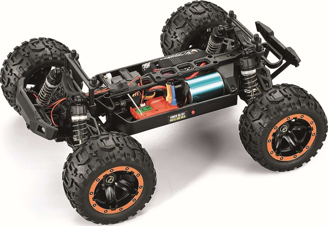 Blackzon - Rc Monster Truck Bil - Slyder Mt Turbo 116 4Wd 2S - Orange