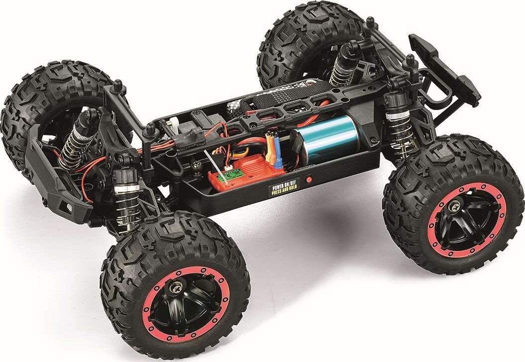 Blackzon - Rc Monster Truck Bil - Slyder Mt Turbo 116 4Wd 2S - Rød