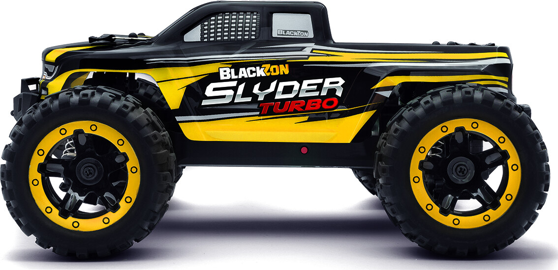 Blackzon - Rc Monster Truck Bil - Slyder Mt Turbo 116 4Wd 2S - Gul